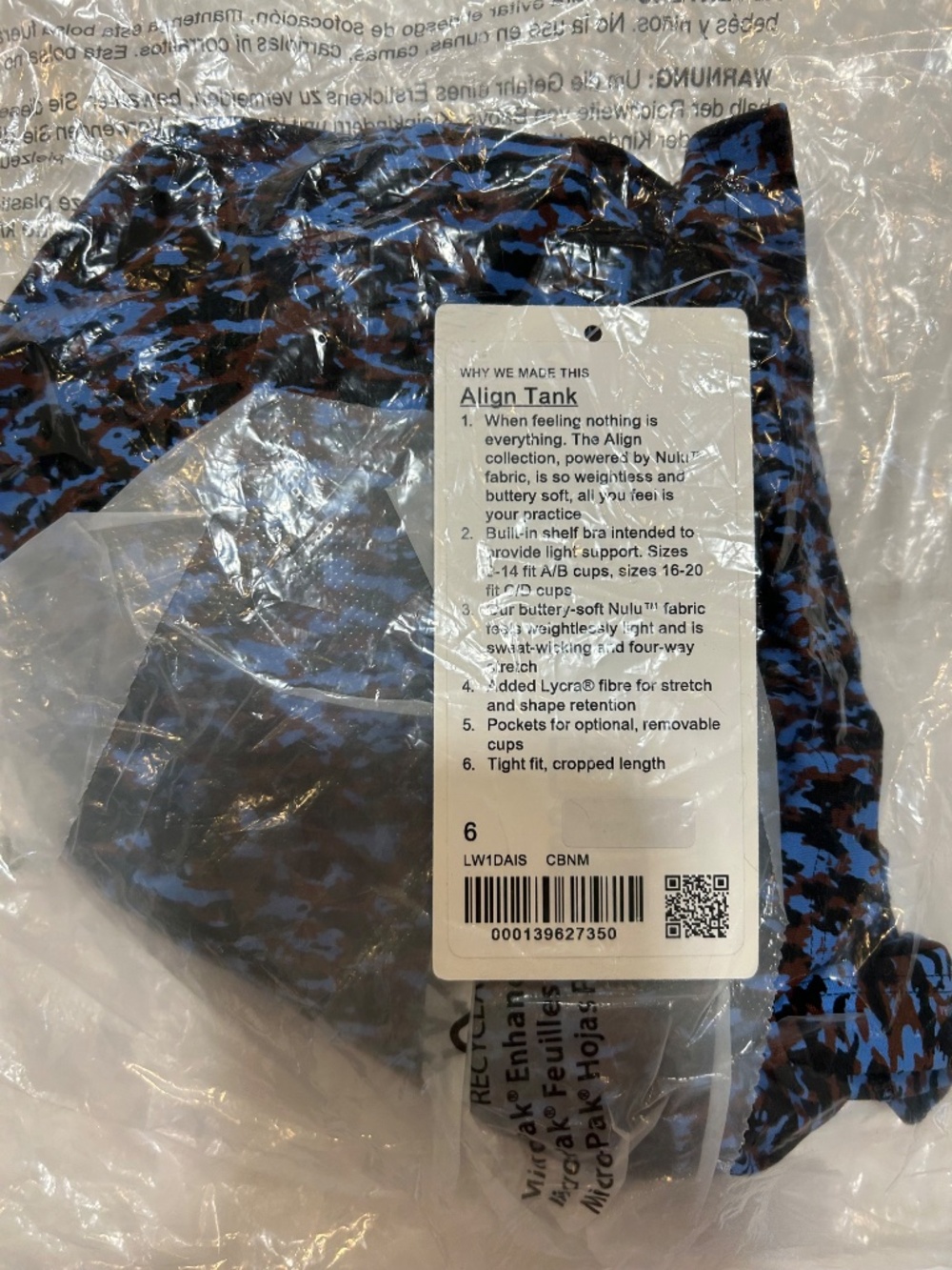 NEW Lululemon Align Tank - size 6